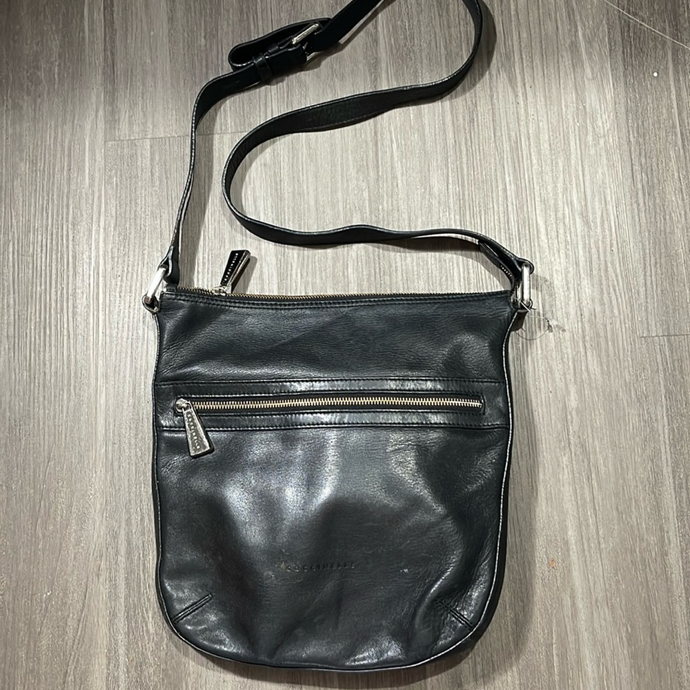 Coccinelle Italian large black vintage super bag soft leather